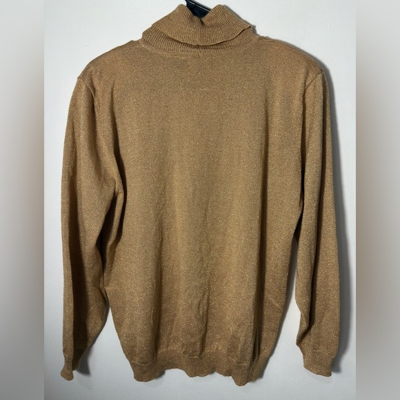 JEANNE PIERRE Men's Tan Turtleneck Sweater - Picture 2 of 4
